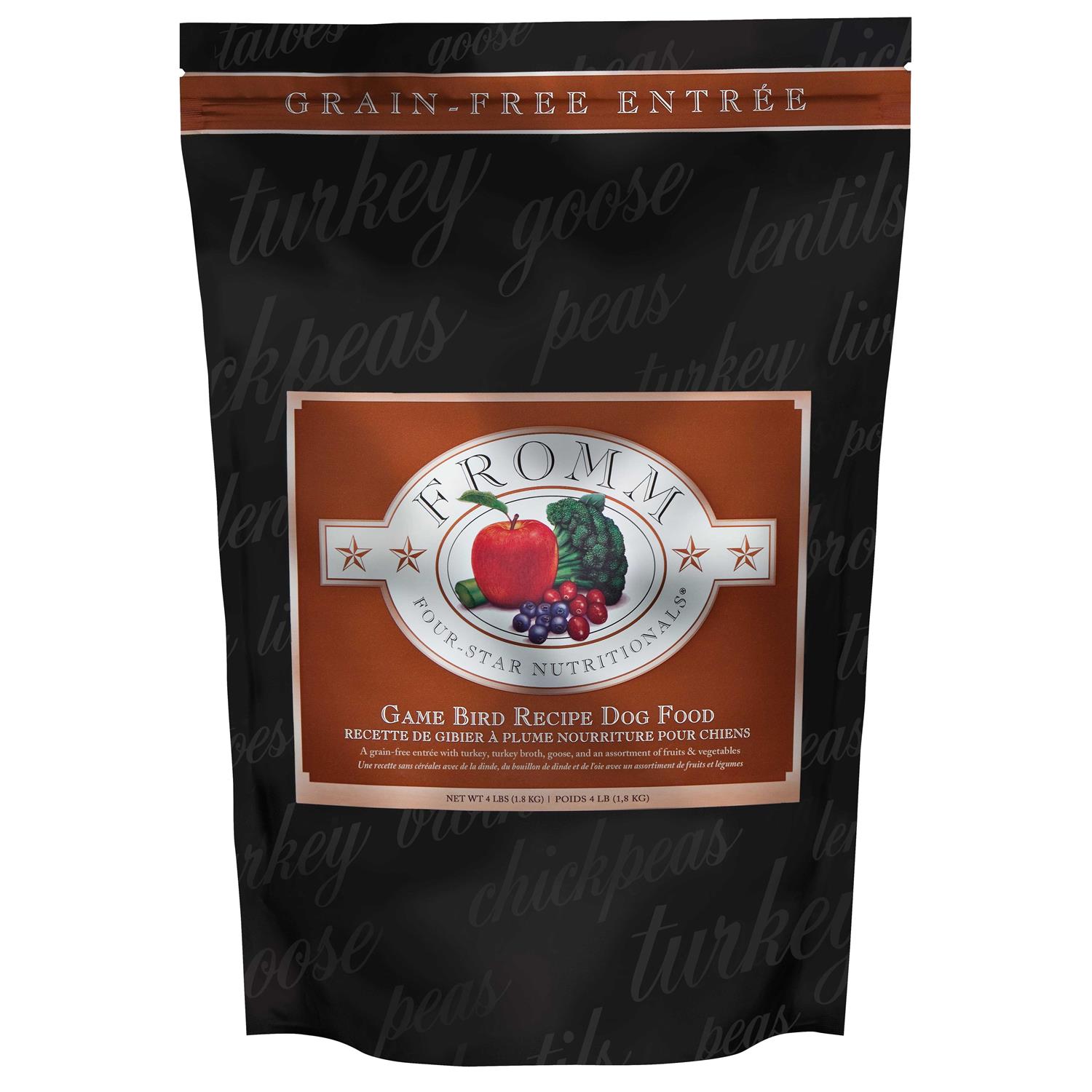 Fromm Four Star Dry Dog Food Game Bird Recipe