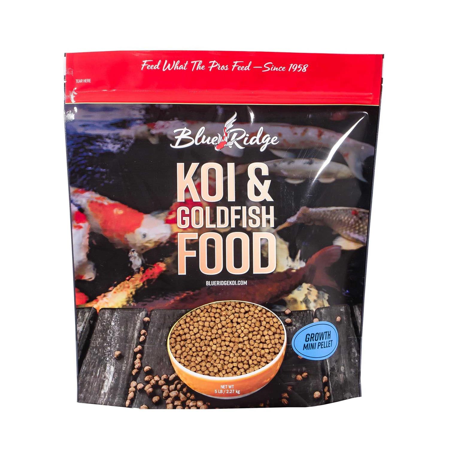 Blue Ridge Fish Food Pellets Koi and Goldfish Growth Formula