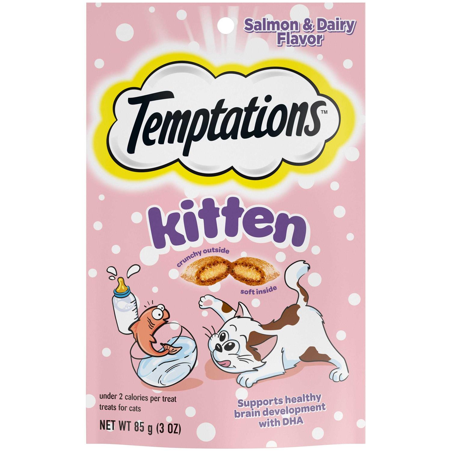 Temptations Crunchy and Soft Kitten Treats Dairy Flavor
