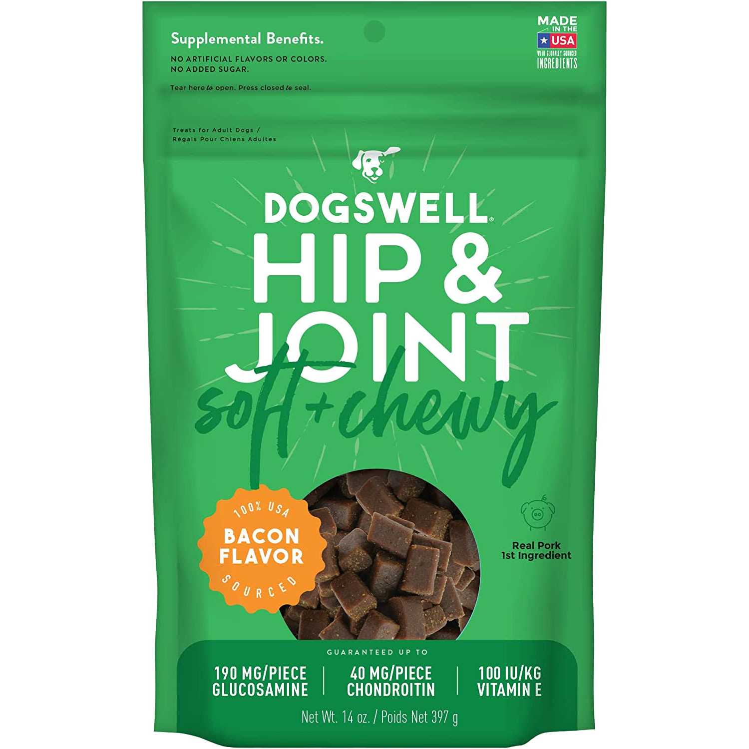 Dogswell Hip & Joint Soft & Chewy Bacon Dog Treats