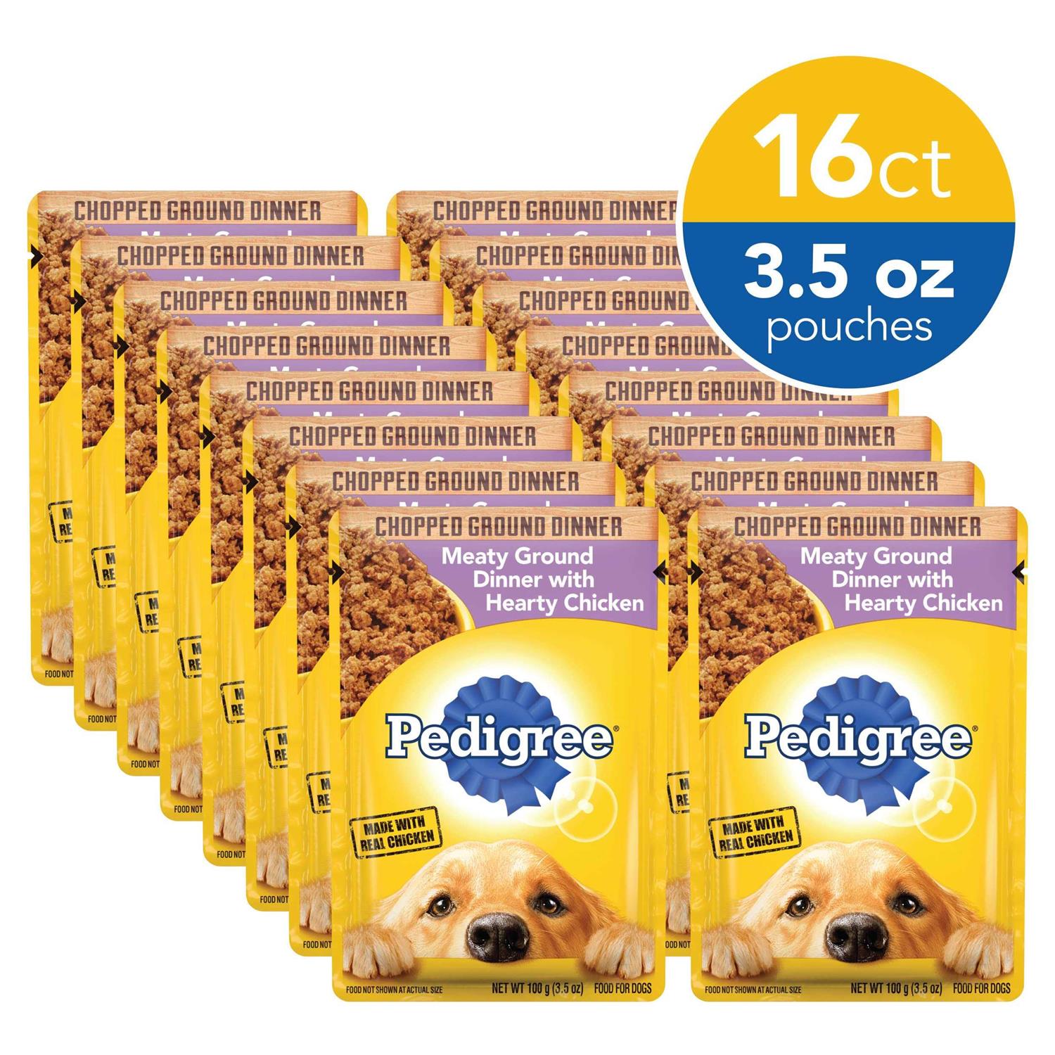 Pedigree Wet Dog Food Chopped Ground Dinner