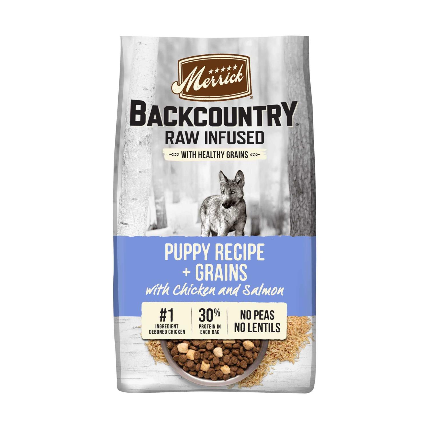 Merrick Backcountry Puppy Recipe with Healthy Grains Raw Infused Dry Dog Food