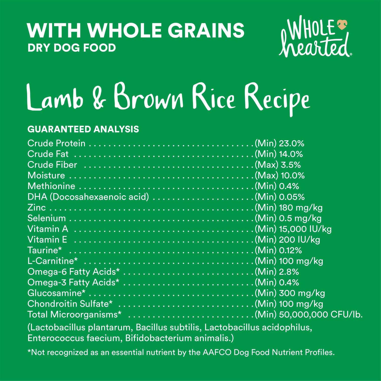 WholeHearted Lamb & Brown Rice Recipe with Whole Grains Dry Dog Food