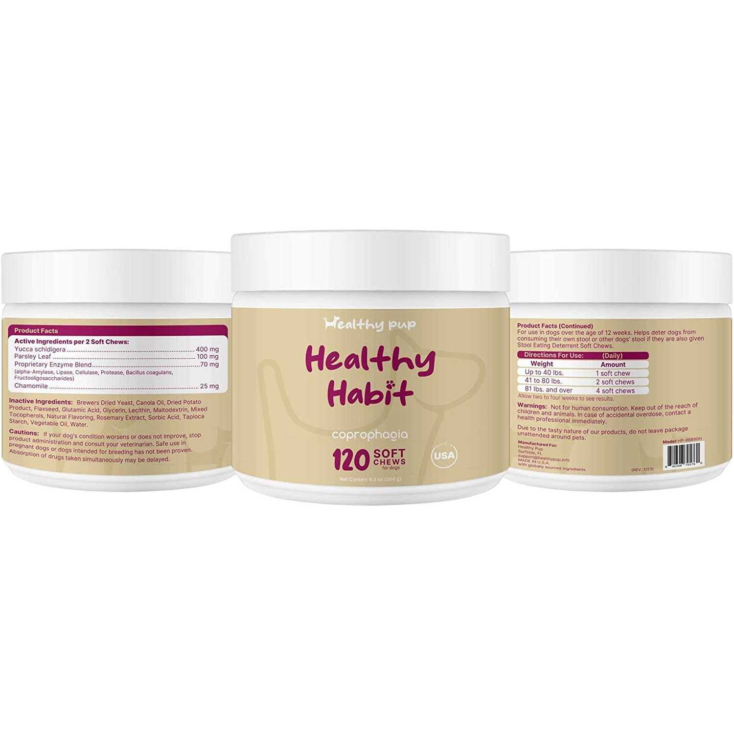 Healthy Pup Healthy Habit Coprophagia Supplement for Dogs