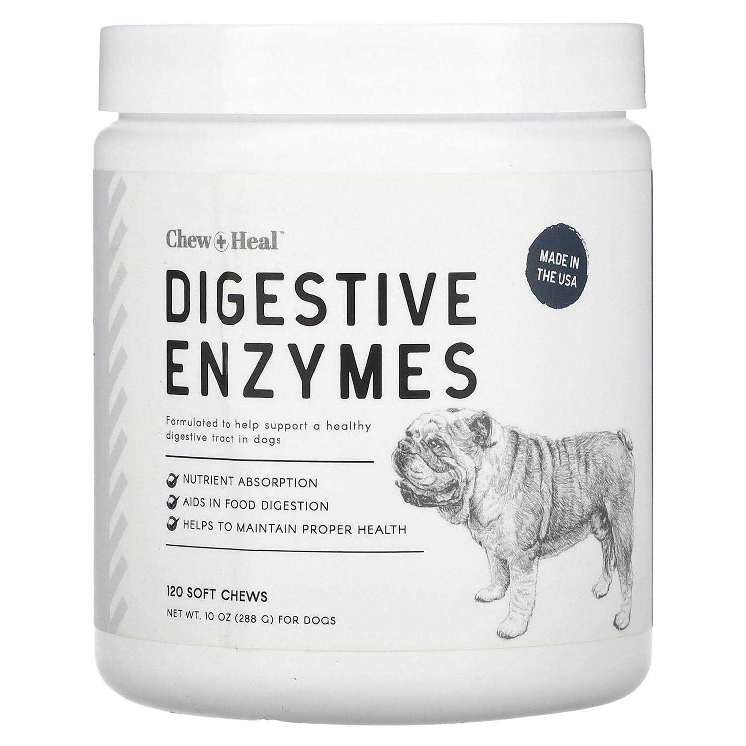 Chew + Heal Digestive Enzymes & Probiotics Supplement for Dogs