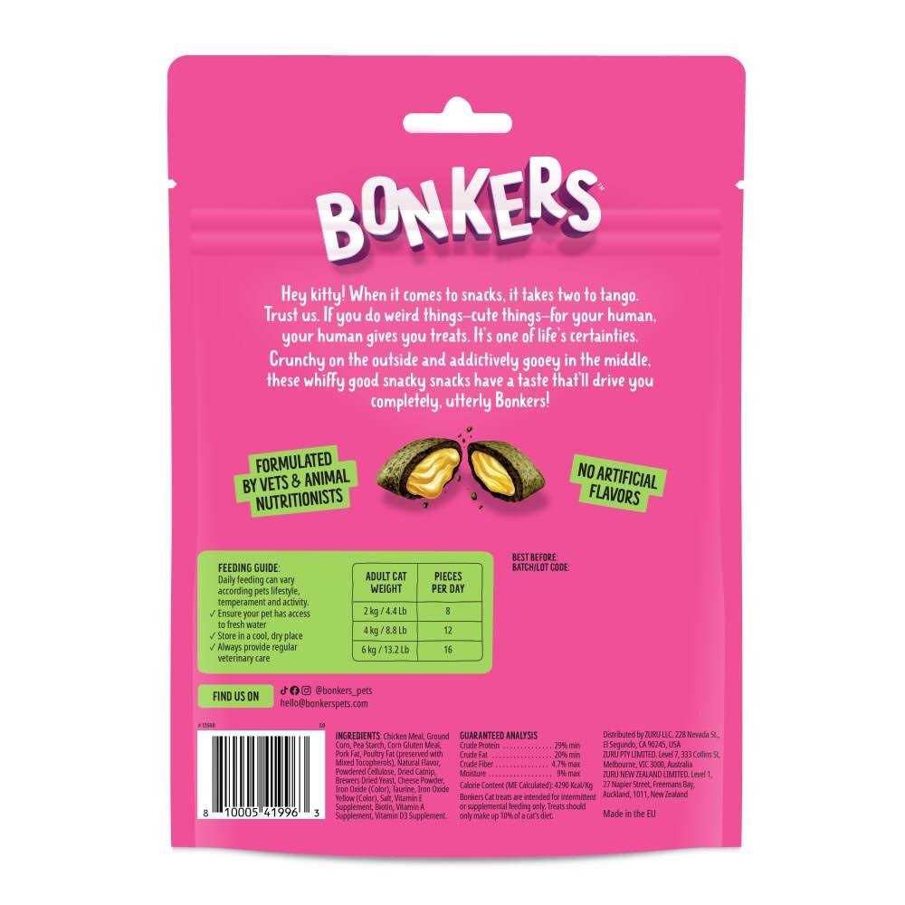 Bonkers Catnip Chick ‘N’ Cheddar Crunchy Cat Treats