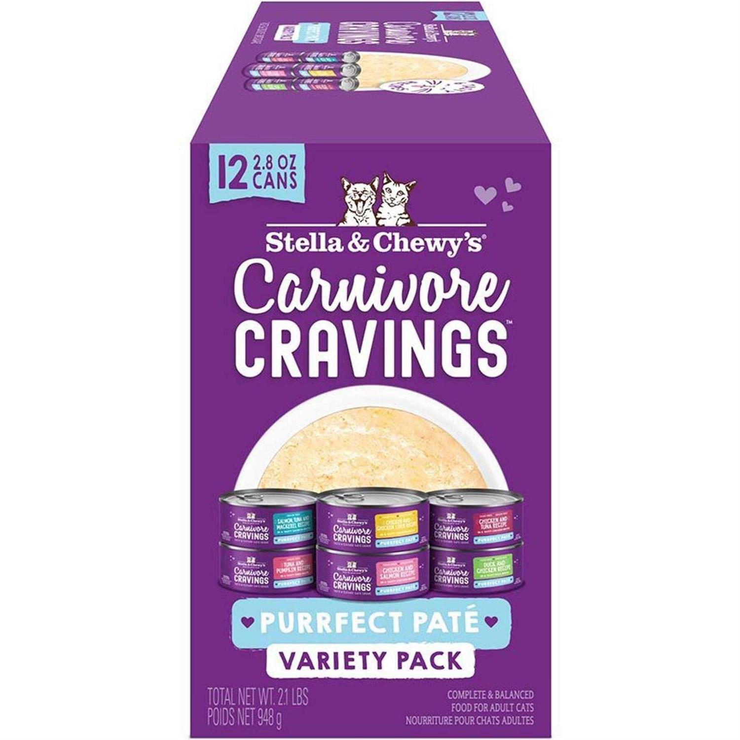 Stella & Chewy’s Carnivore Cravings Purrfect Pate Variety Pack Cat Food