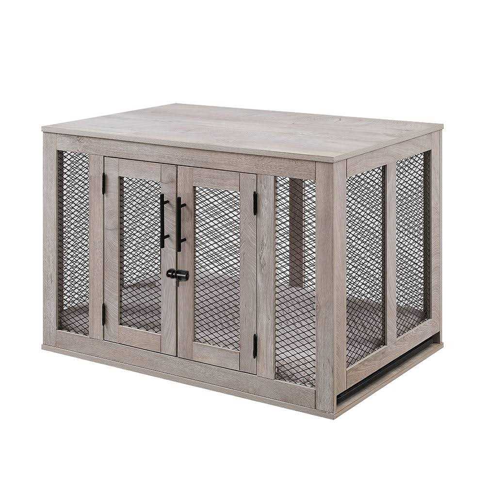 Unipaws Dog Crate with Cushion and Tray