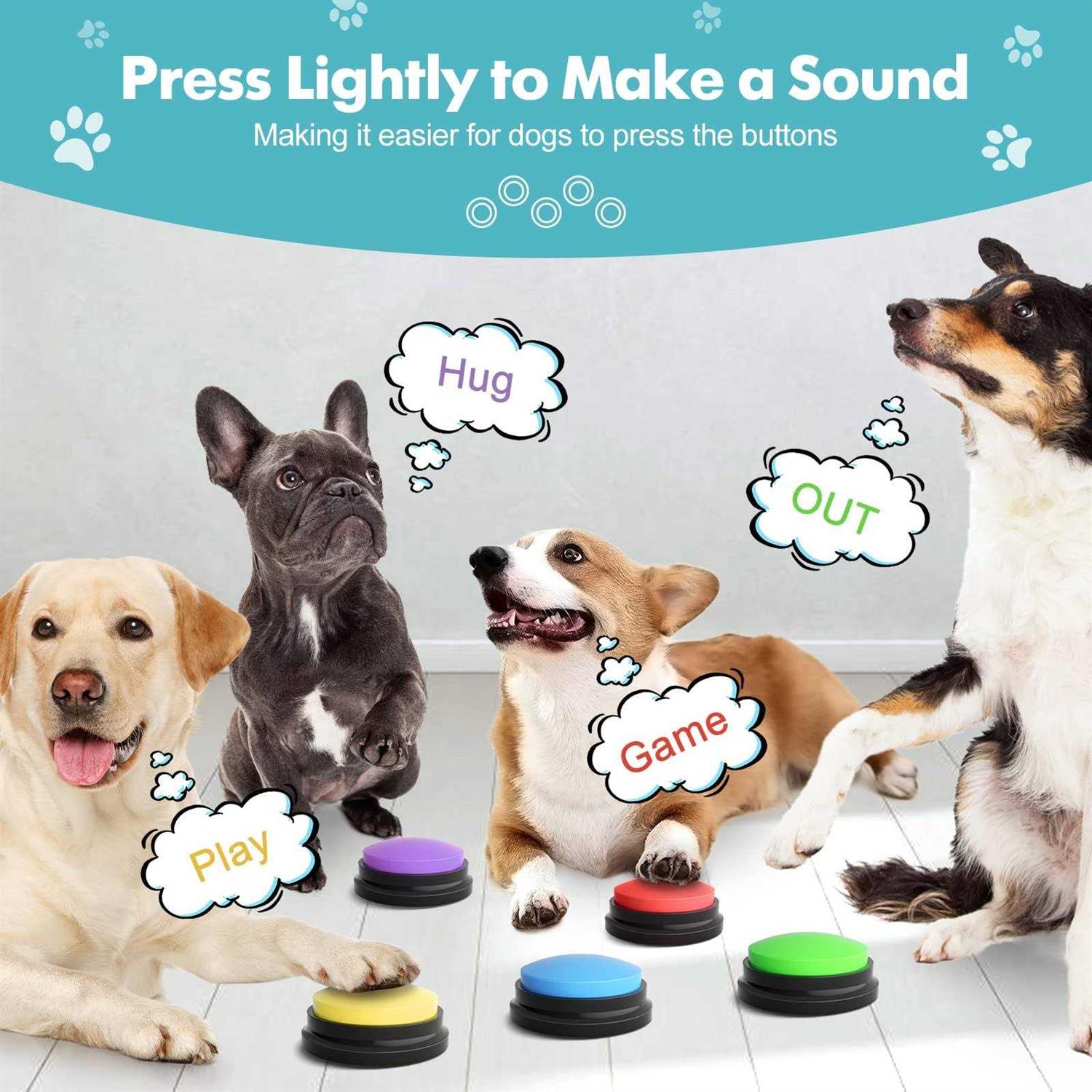 Dog Buttons for Communication Starter Pack Dog Buttons Talk Training Pet to Speaking Buttons