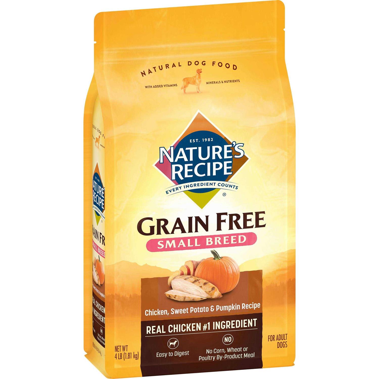 Nature’s Recipe Grain Free Chicken Sweet Potato & Pumpkin Small Breed Dry Dog Food