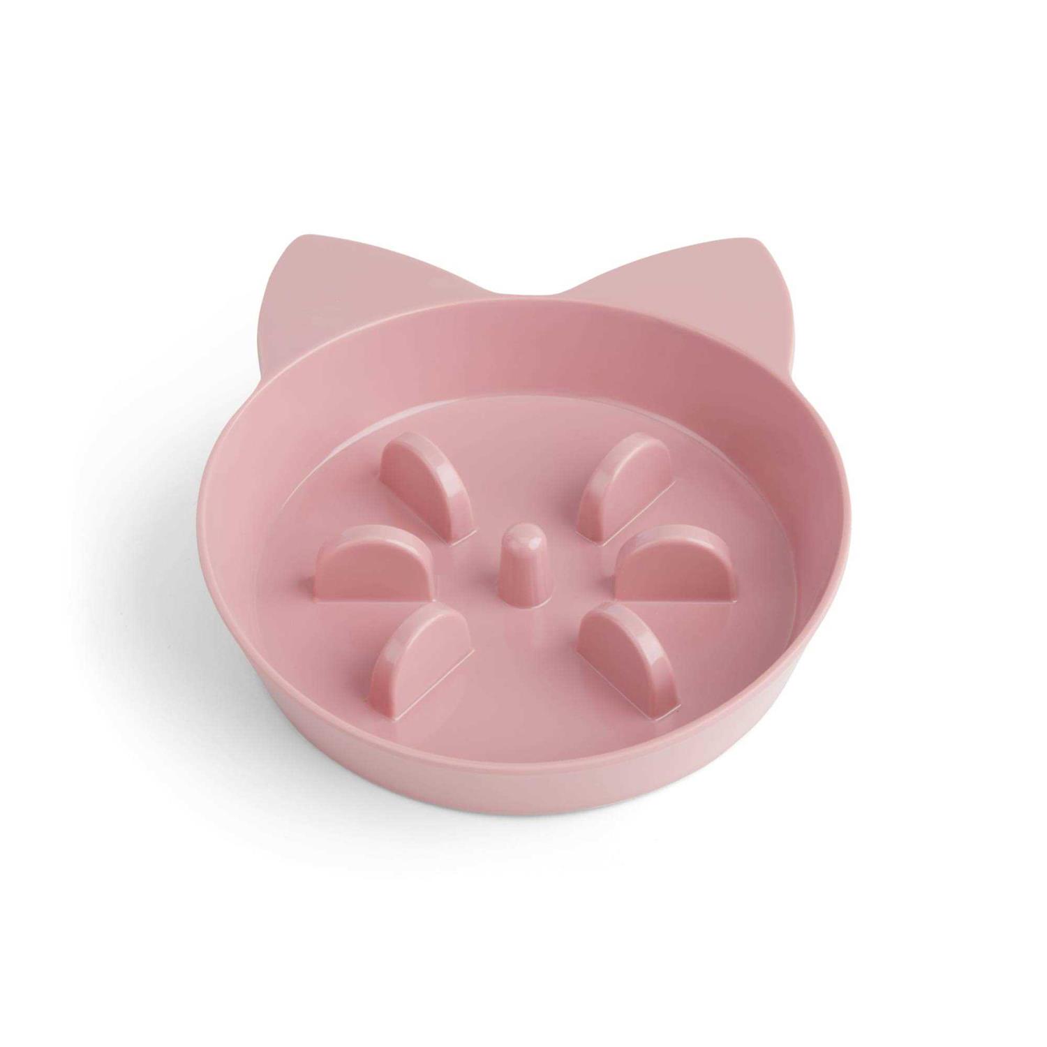 EveryYay Take It Slow Mauve Slow Feeder Cat Bowl