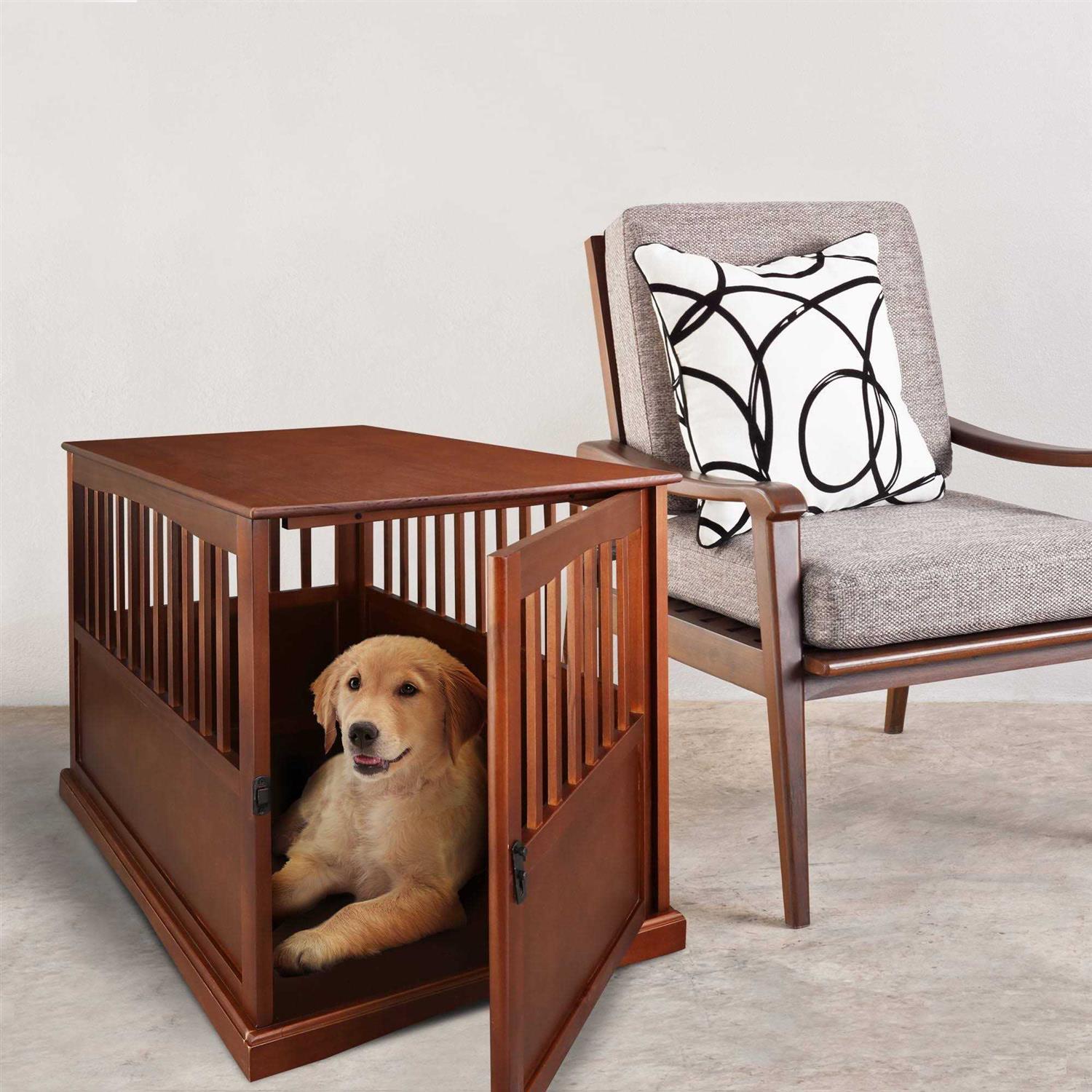 Casual Home End Table Pet Crate