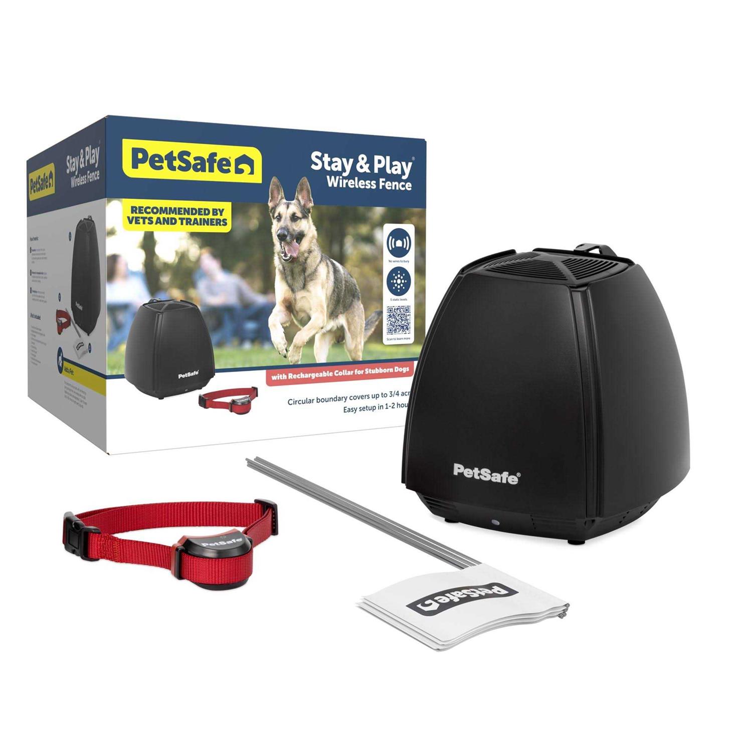 Petsafe Stay + Play Rechargeable Wireless Fence Stubborn Dog Fence Pif00-13663