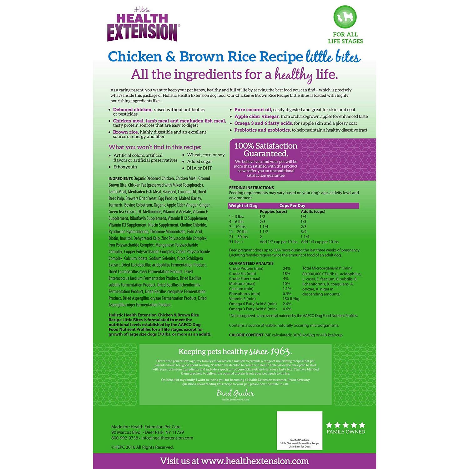 Health Extension Little Bites Chicken & Brown Rice Dry Dog Food