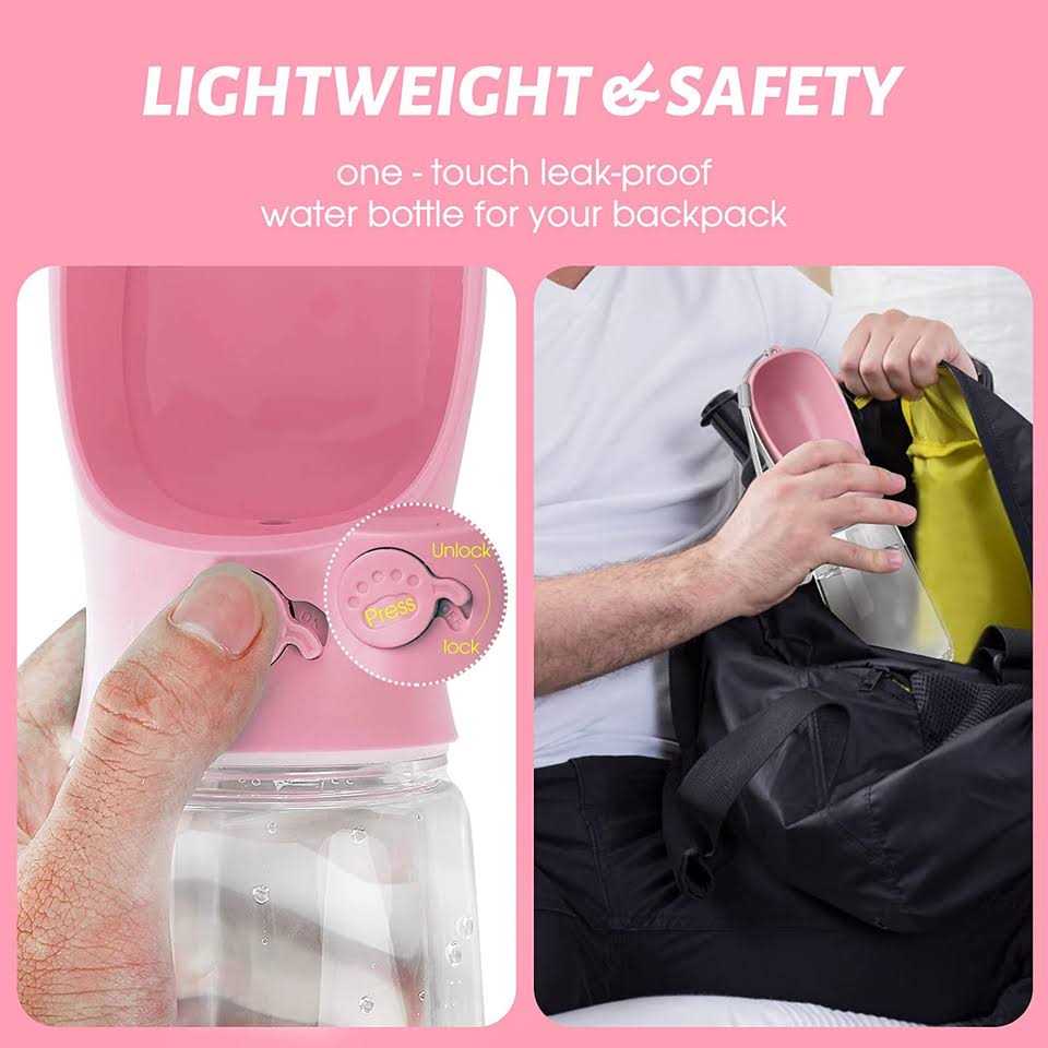 Kalimdor Dog Water Bottle Leak Proof Portable Puppy Water Dispenser with Drinking Feeder for Pets Outdoor Walking