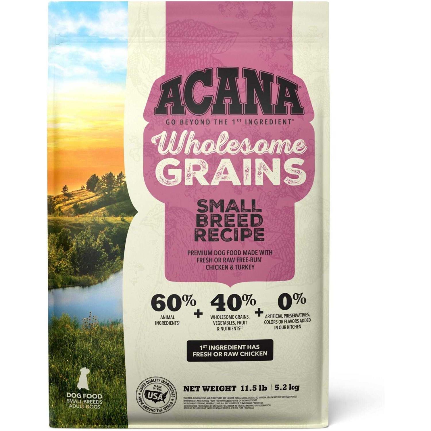 Acana Wholesome Grains Dry Dog Food Small Breed Recipe