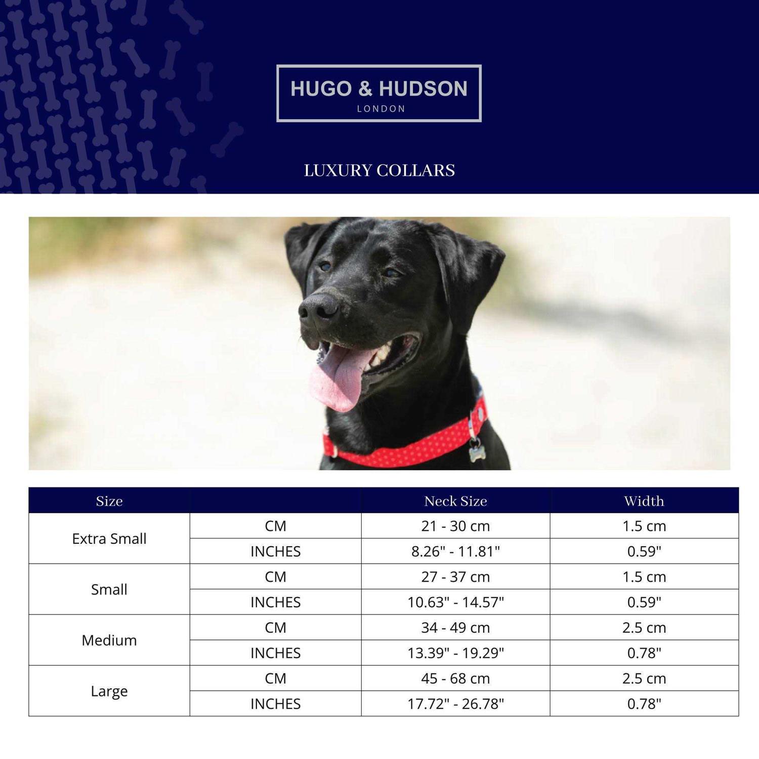 HUGO & HUDSON Tweed Dog Collar Quick Release Metal Safety Buckle