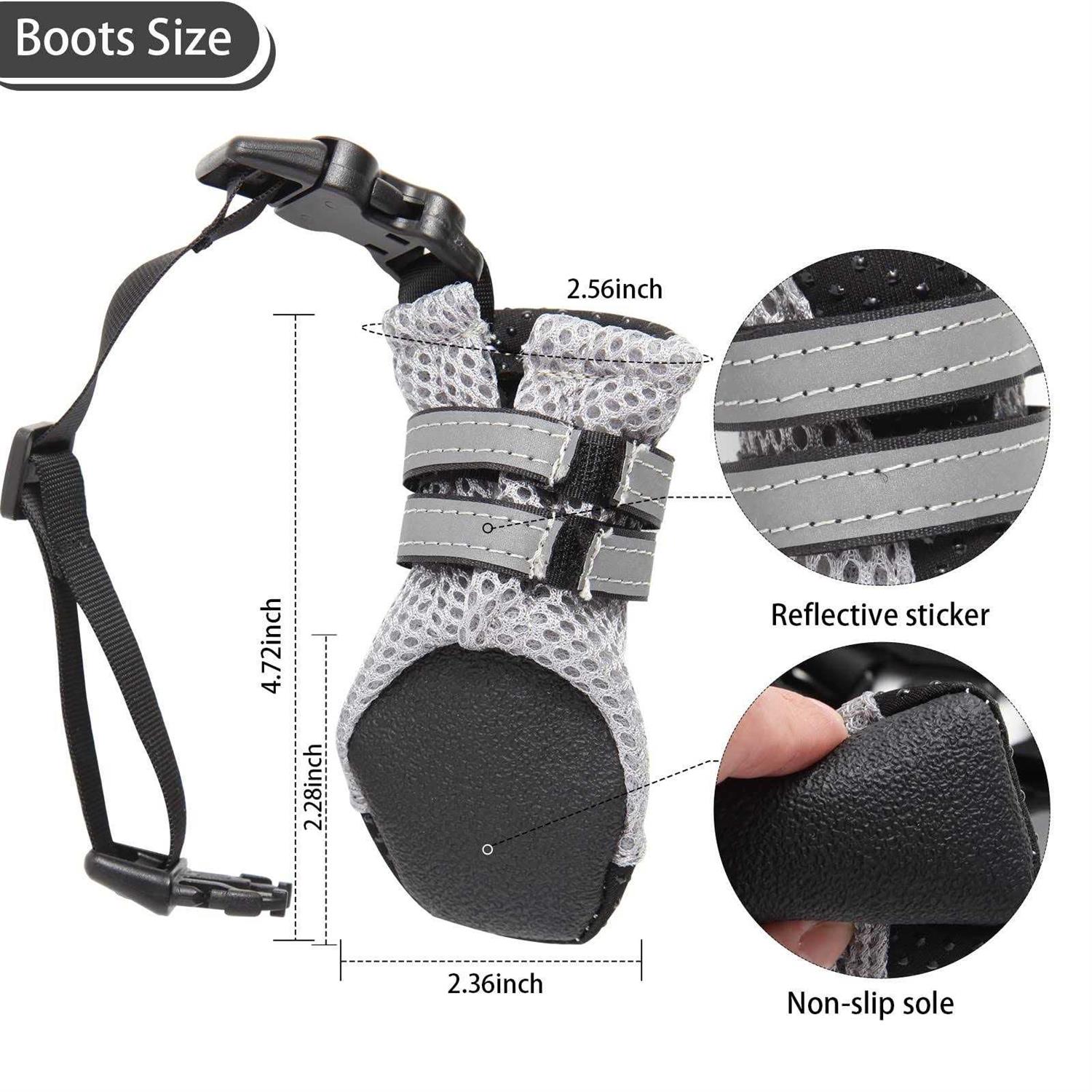 Sovipal Dog Boots with Anti-Lost Design, Buckle Straps, and Weatherproof. Dog Shoes for Small Dogs Ideal for Outdoor & Indoor Walks