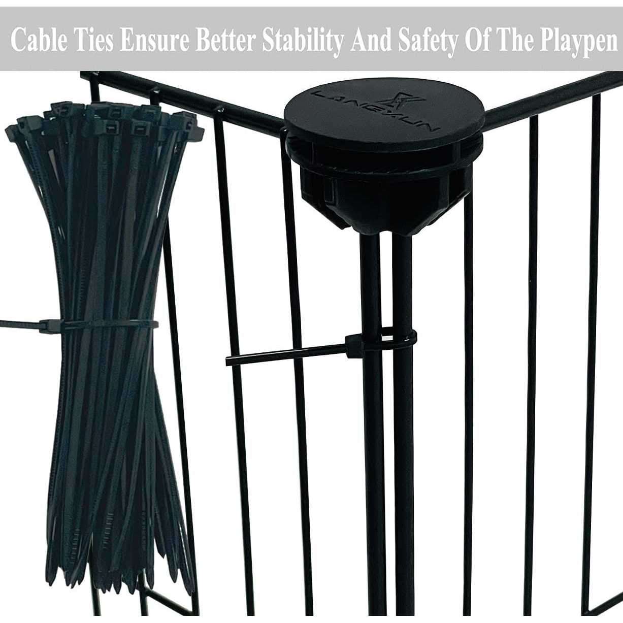 LANGXUN DIY Small Animal Playpen Pet Playpen for Small Dogs with Door