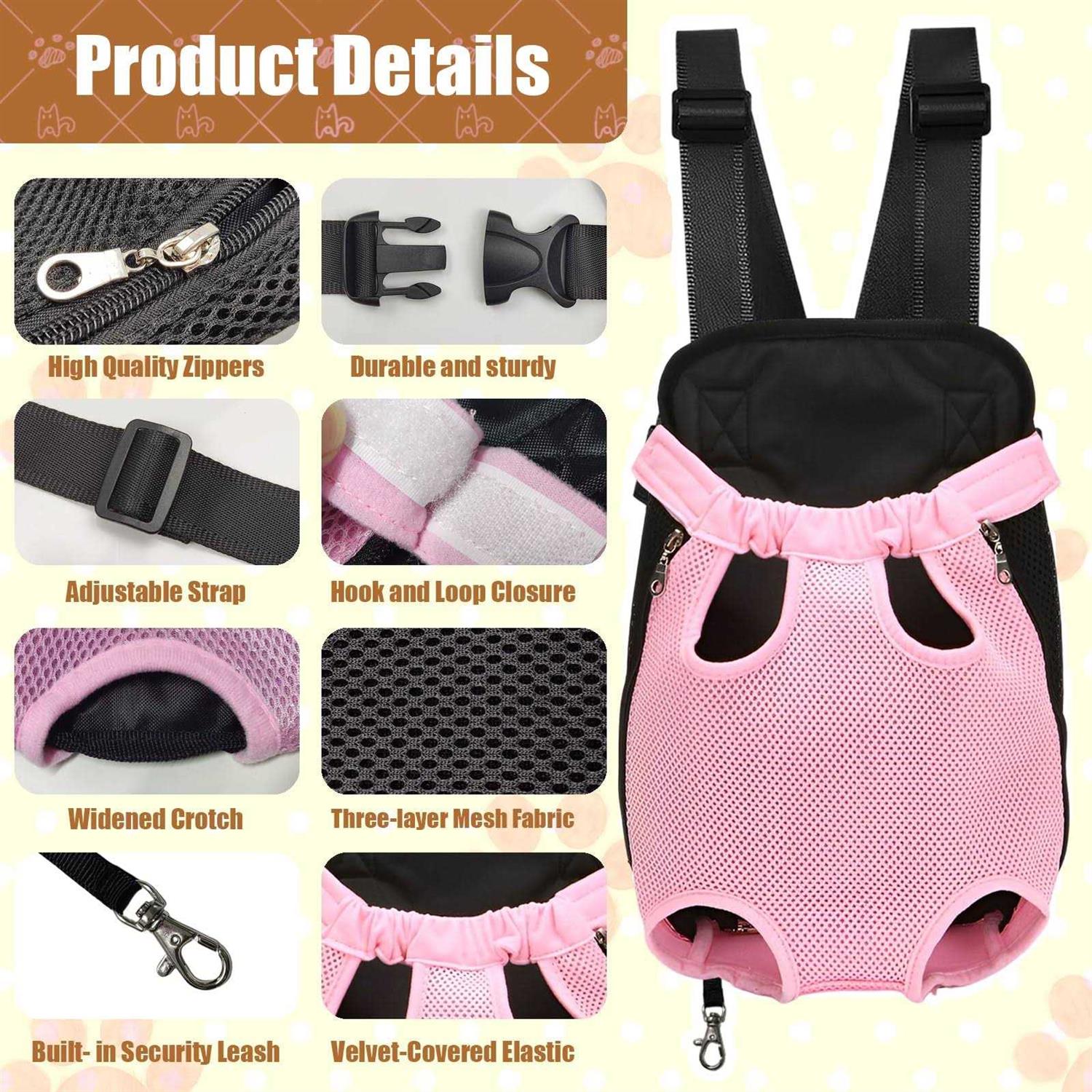 Pet Carrier Backpack Adjustable Carrier Front Carrier