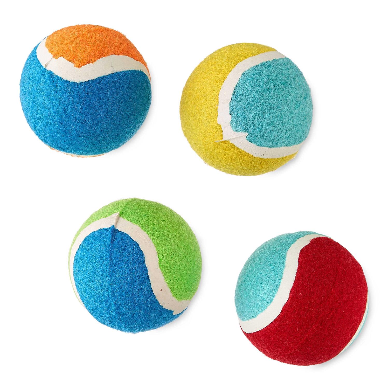 Vibrant Life Tennis Balls Dog Toy Durable Natural Rubber Ball