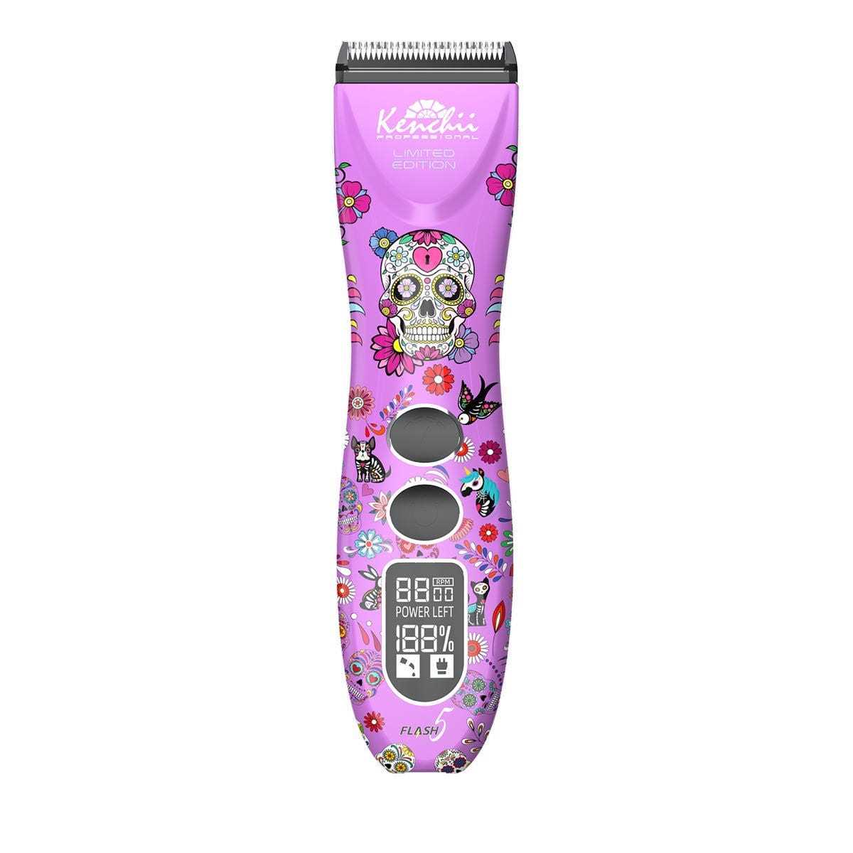 Kenchii Flash5 5-in-1 Digital Cordless Clipper Purple/Skull