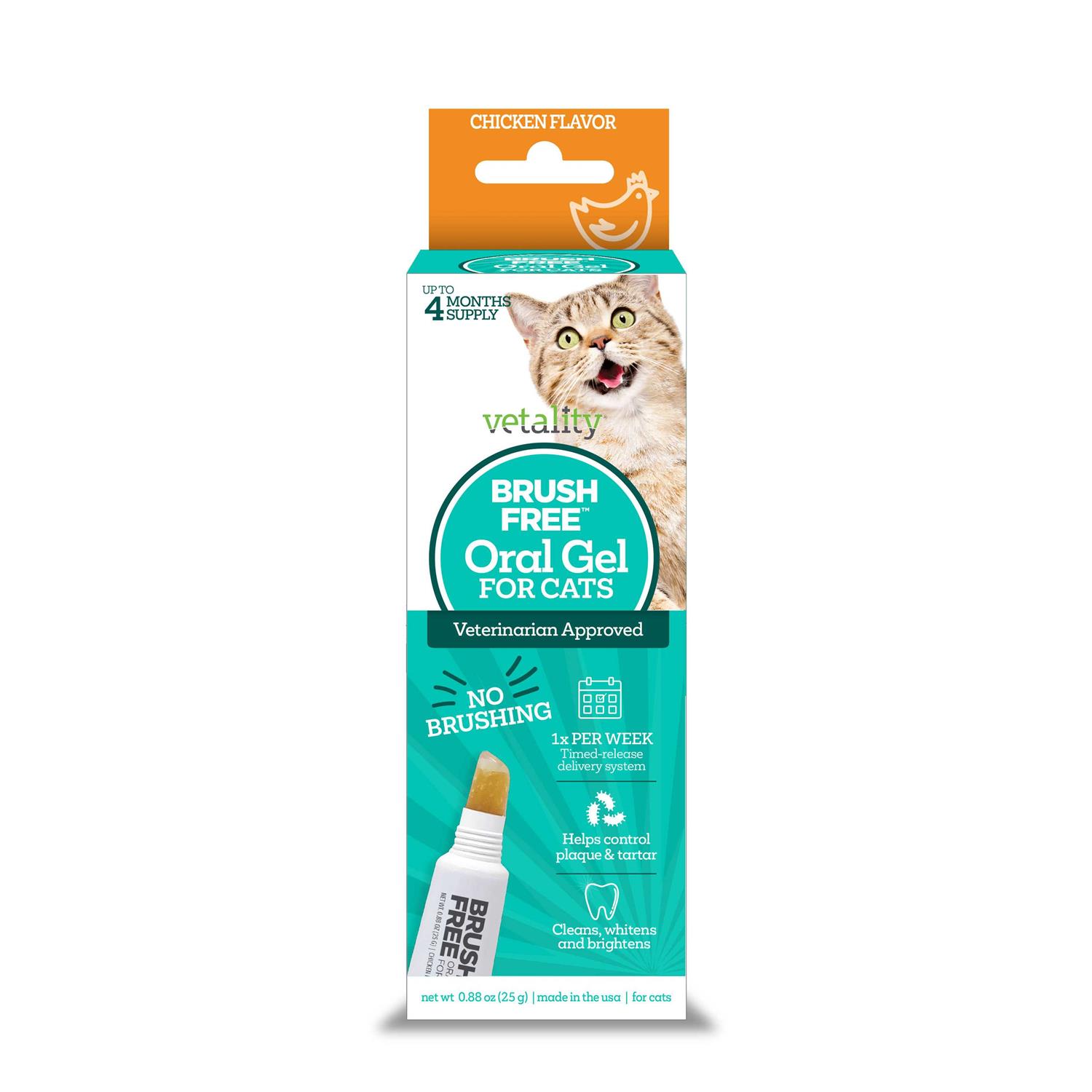 Vetality Brush Free Oral Gel for Cats
