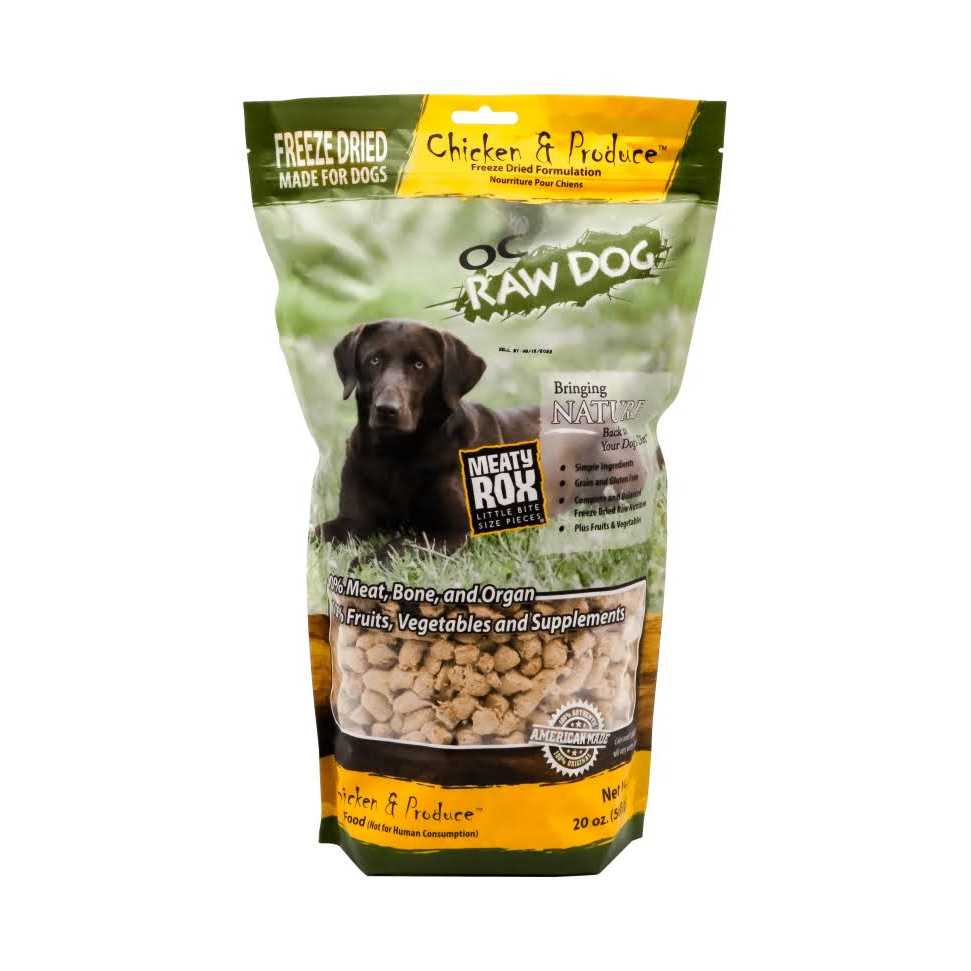 OC Raw Freeze-Dried Chicken & Produce Sliders Dog Food