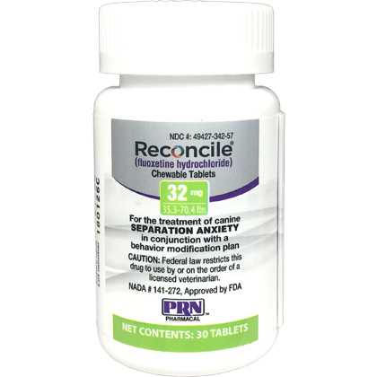 Reconcile (fluoxetine hydrochloride) Tablets for Dogs, 32-mg, 30 tablets