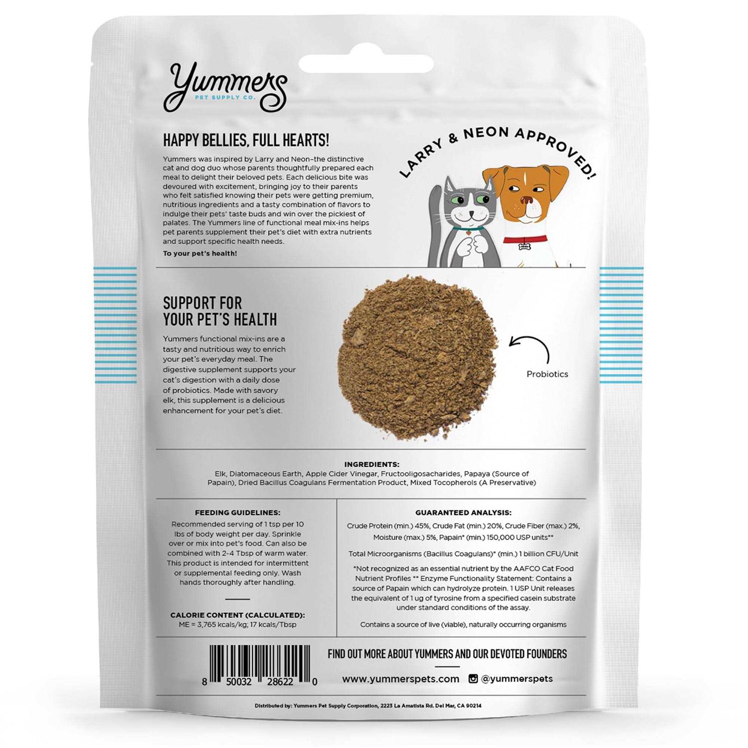 Yummers Digestive Functional Mix-Ins Elk Cat Food Topper