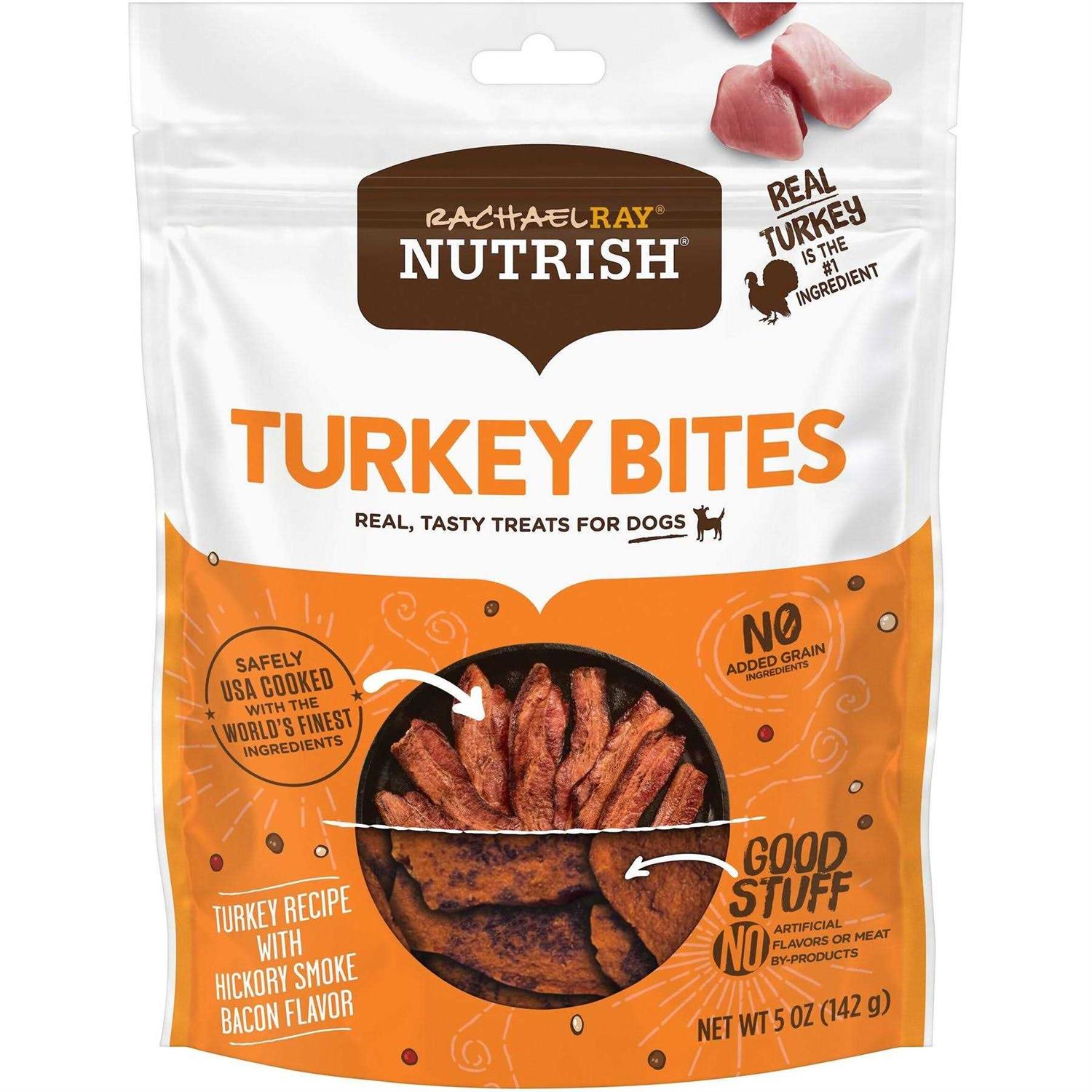 Rachael Ray Nutrish Turkey Bites Turkey Recipe With Hickory Smoke Bacon Flavor Dog Treats