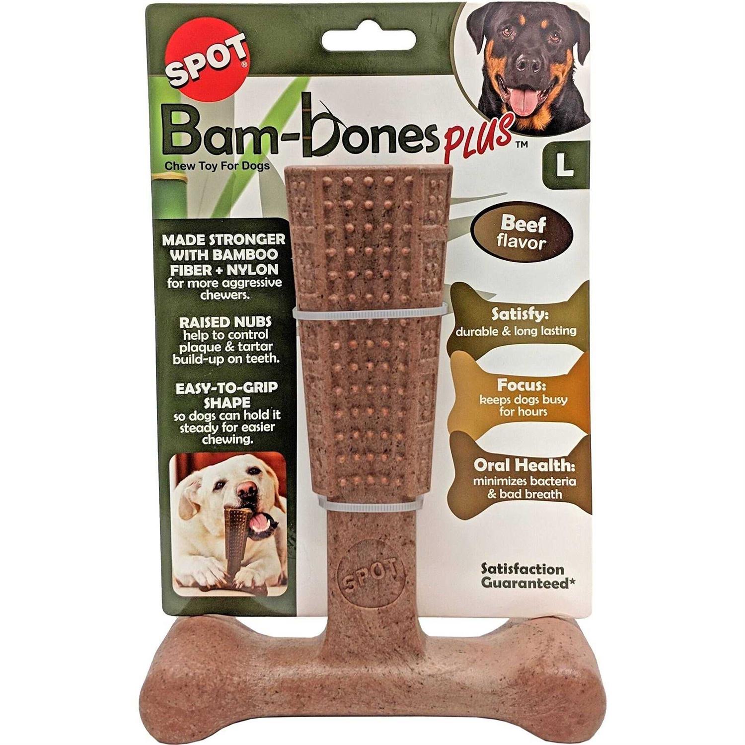 Spot Bambone Plus Beef Dog Chew Toy