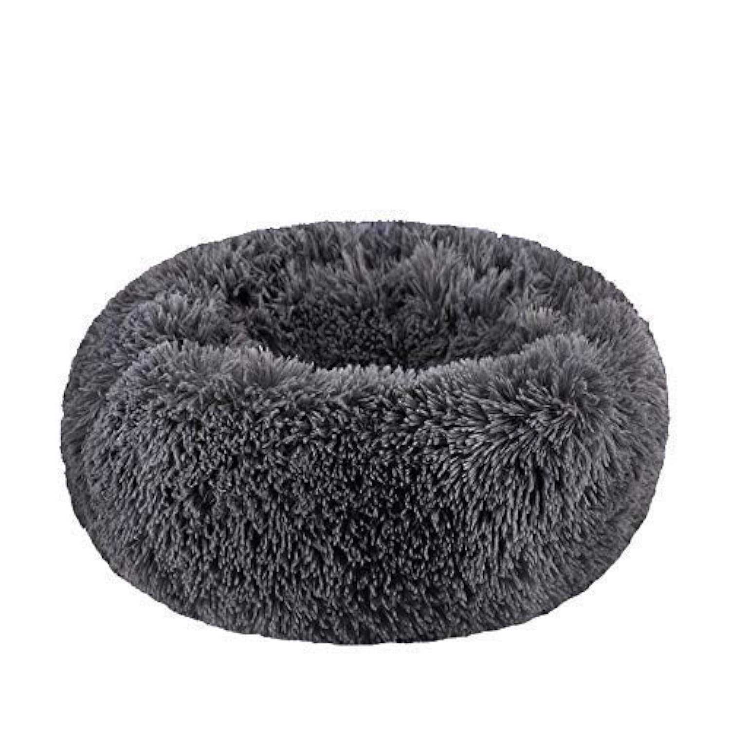 BODISEINT Modern Soft Plush Round Pet Bed for Cats or Small Dogs Mini Medium Sized Dog Cat Bed Self Warming Autumn Winter Indoor