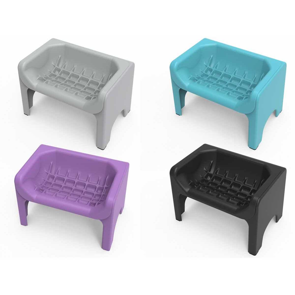 Fluff Trough Binge Blocker Elevated Dog & Cat Slow Feeder