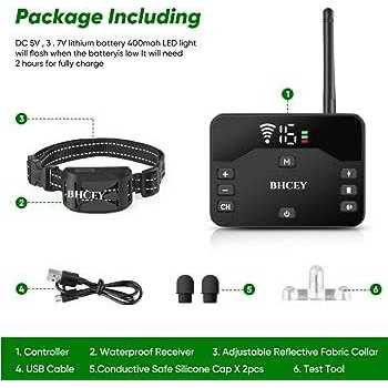 BHCEY Wireless Dog Fence 2023 Electric Fence for 2 Dogs Shocks Training collar Remote 2-in-1Wireless Pet containment System with Adjus
