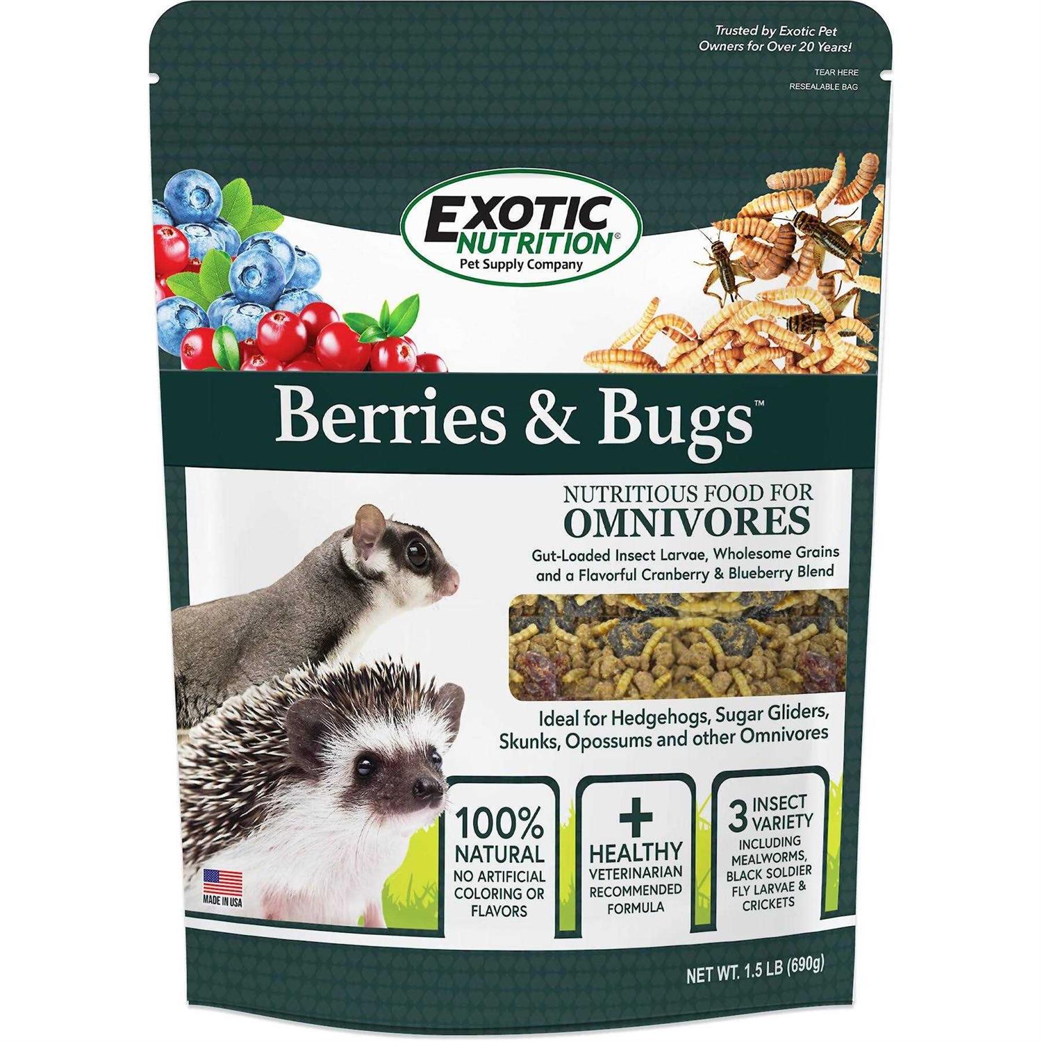Exotic Nutrition Berries & Bugs Insectivores Food