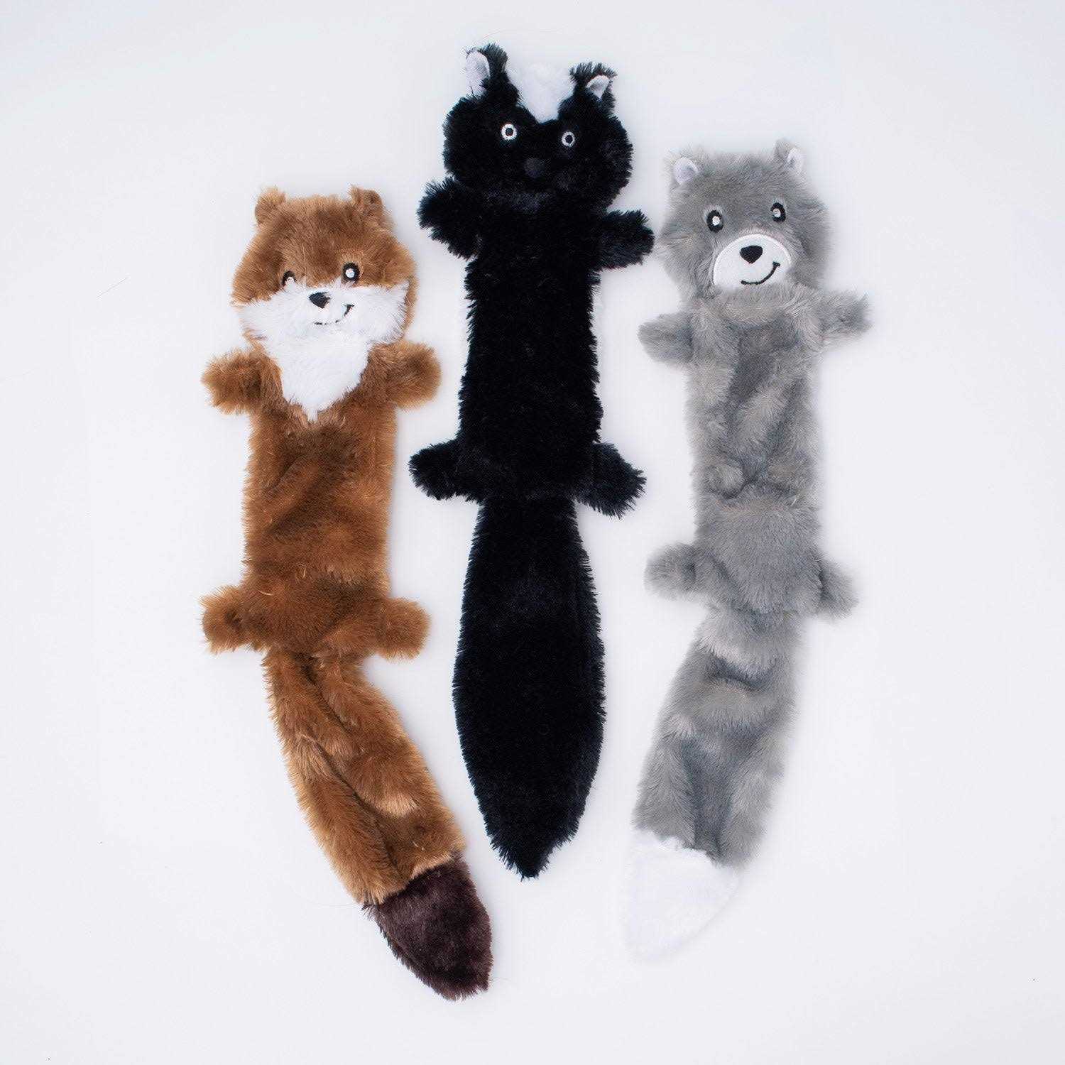ZippyPaws Skinny Peltz Dog Toy Chipmunk
