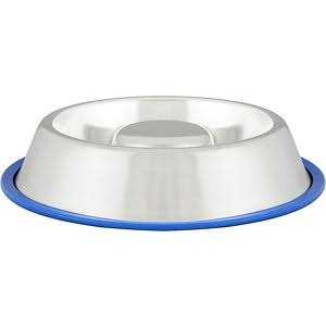 Mr. Peanut’s Slow Feed Anti Bloat Dog Bowl with Bonded Silicone Base