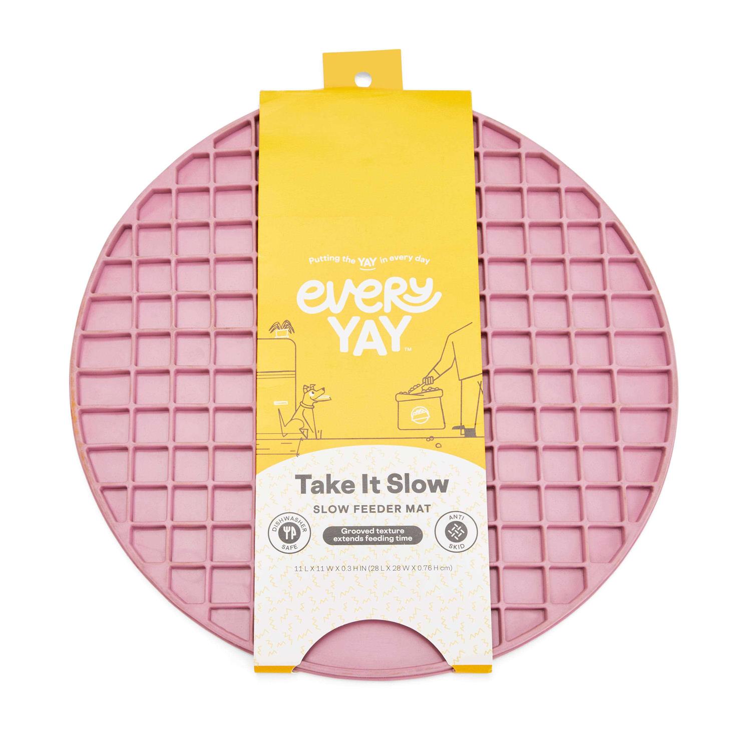 EveryYay Blush Dog Treat Mat 11 L x 11 W x 0.3 H