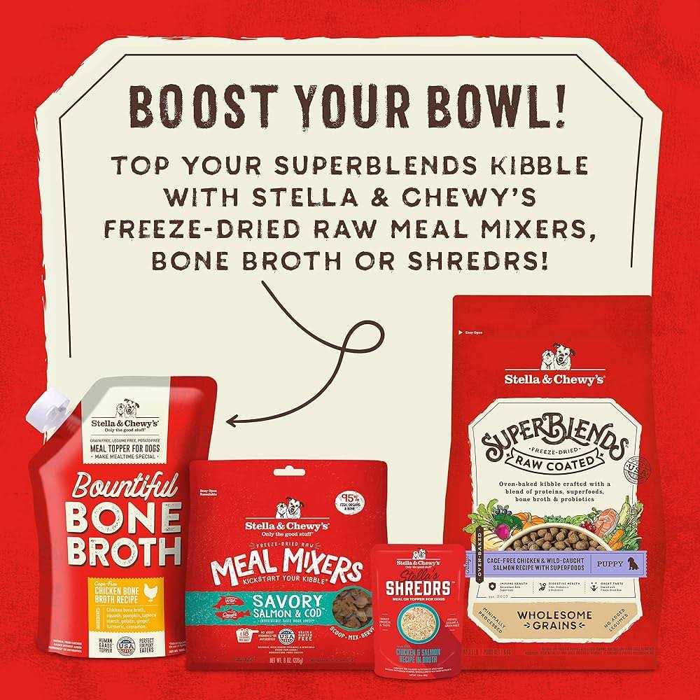 Stella & Chewy’s SuperBlends Raw Wholesome Grains Puppy Cage Free Chicken & Wild Caught Salmon Recipe with Superfoods