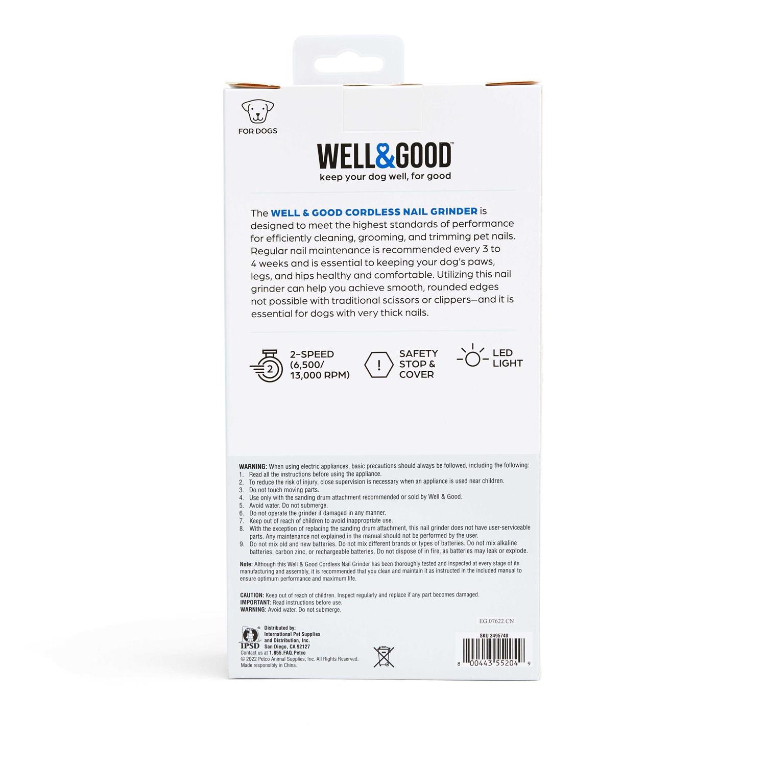 Well & Good Medium to Large Dog Nail Grinder