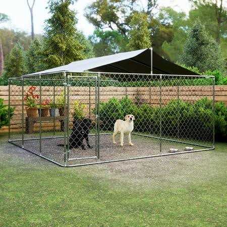 Lzbeitem 15 x 15ft Outside Dog Kennels for Large Dogs Playpen