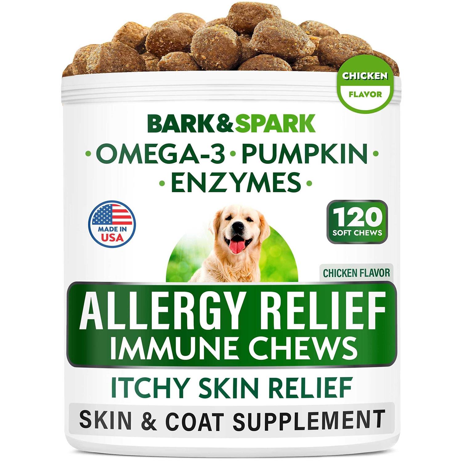Bark&spark Allergy Relief Immune Chews Itchy Skin Relief