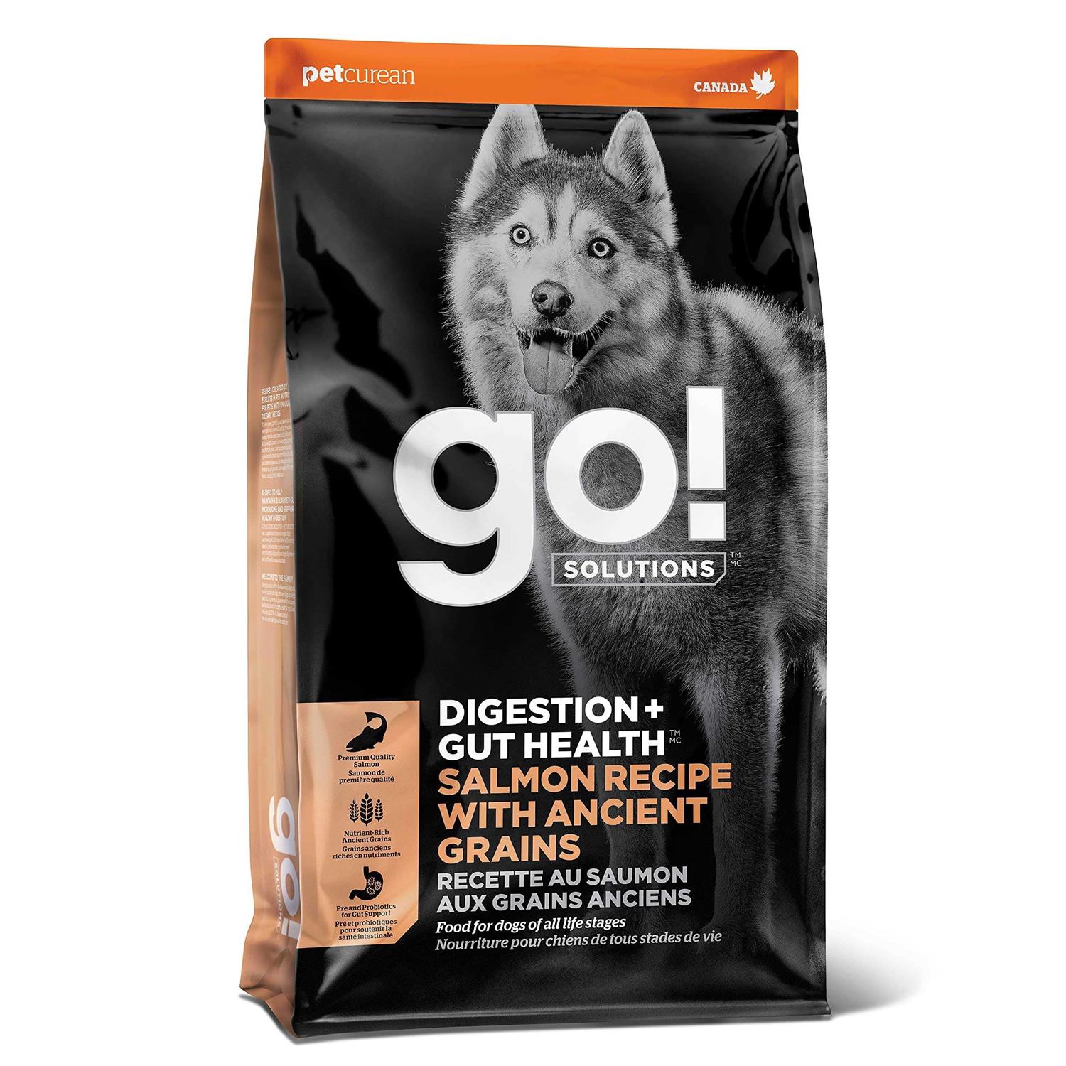 Go! Solutions Digestion Gut Health Salmon Recipe with Ancient Grains for Dogs