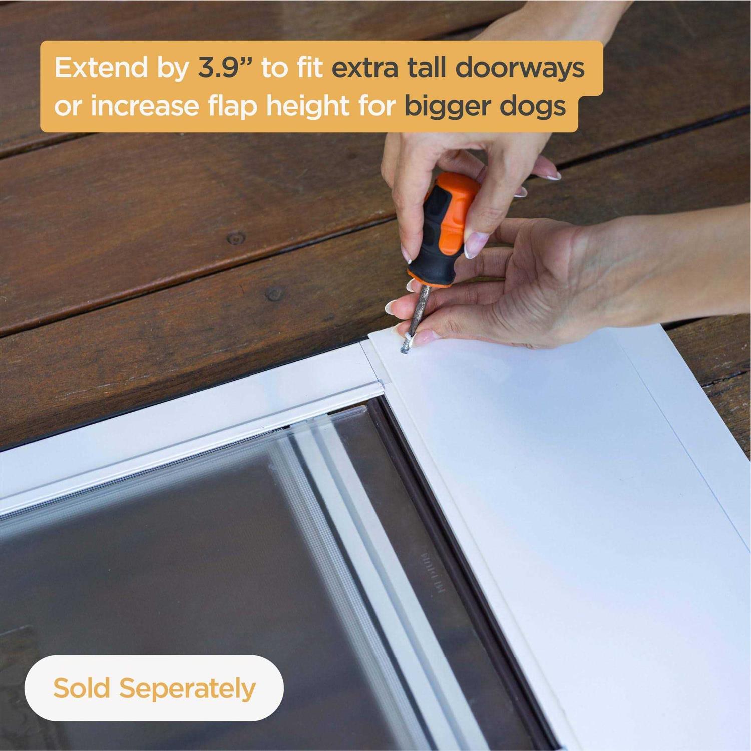 Hakuna Pets Patio Pet Door Screen Insert Panel for Sliding Doors Fits Door Track Min Ht Max Ht 84.25
