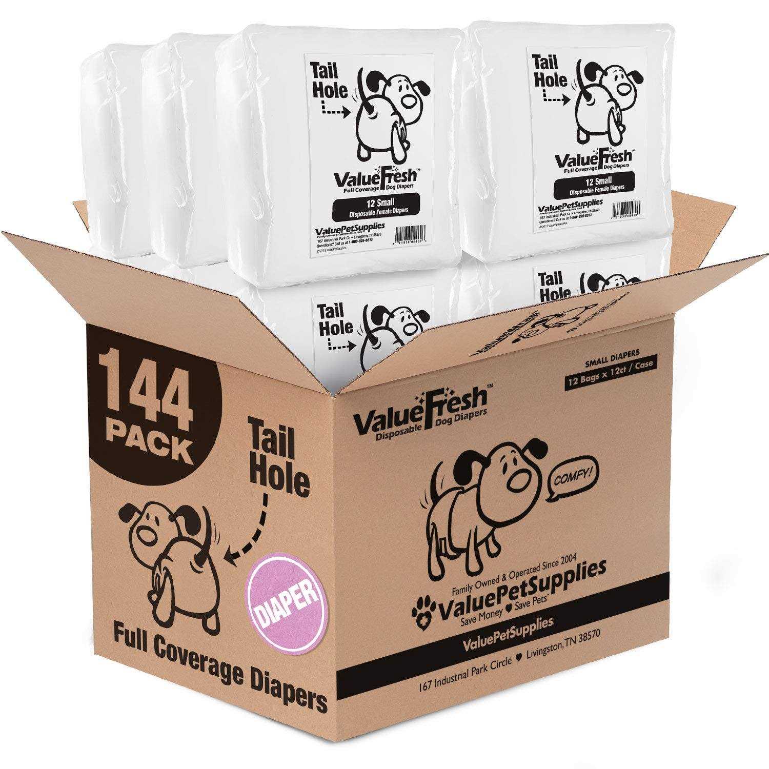 ValueFresh Female Dog Disposable Diapers