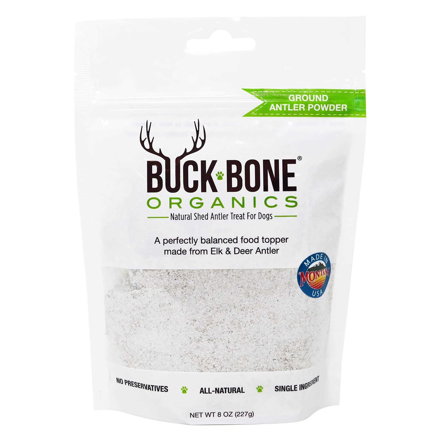 Buck Bone Organics Ground Wild Elk and Deer Antler Powder for Dogs