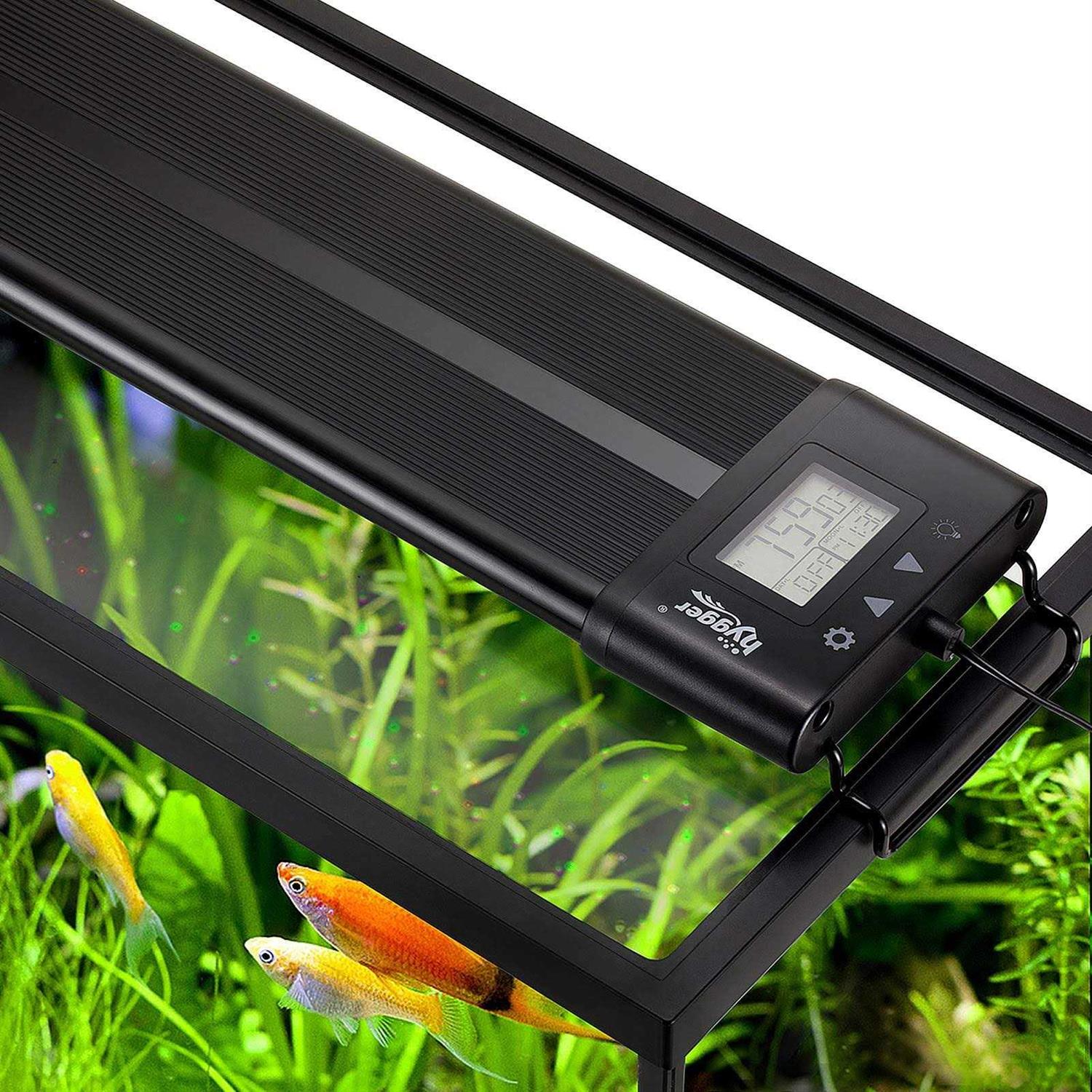 Hygger Auto On Off LED Aquarium Light Extendable 7 Colors Full Spectrum Light Fixture for Freshwater Planted Tank Build