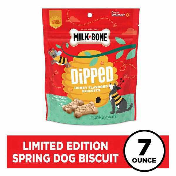 Milk-Bone Dipped Honey & Peanut Butter Flavored Biscuits Dog Treats