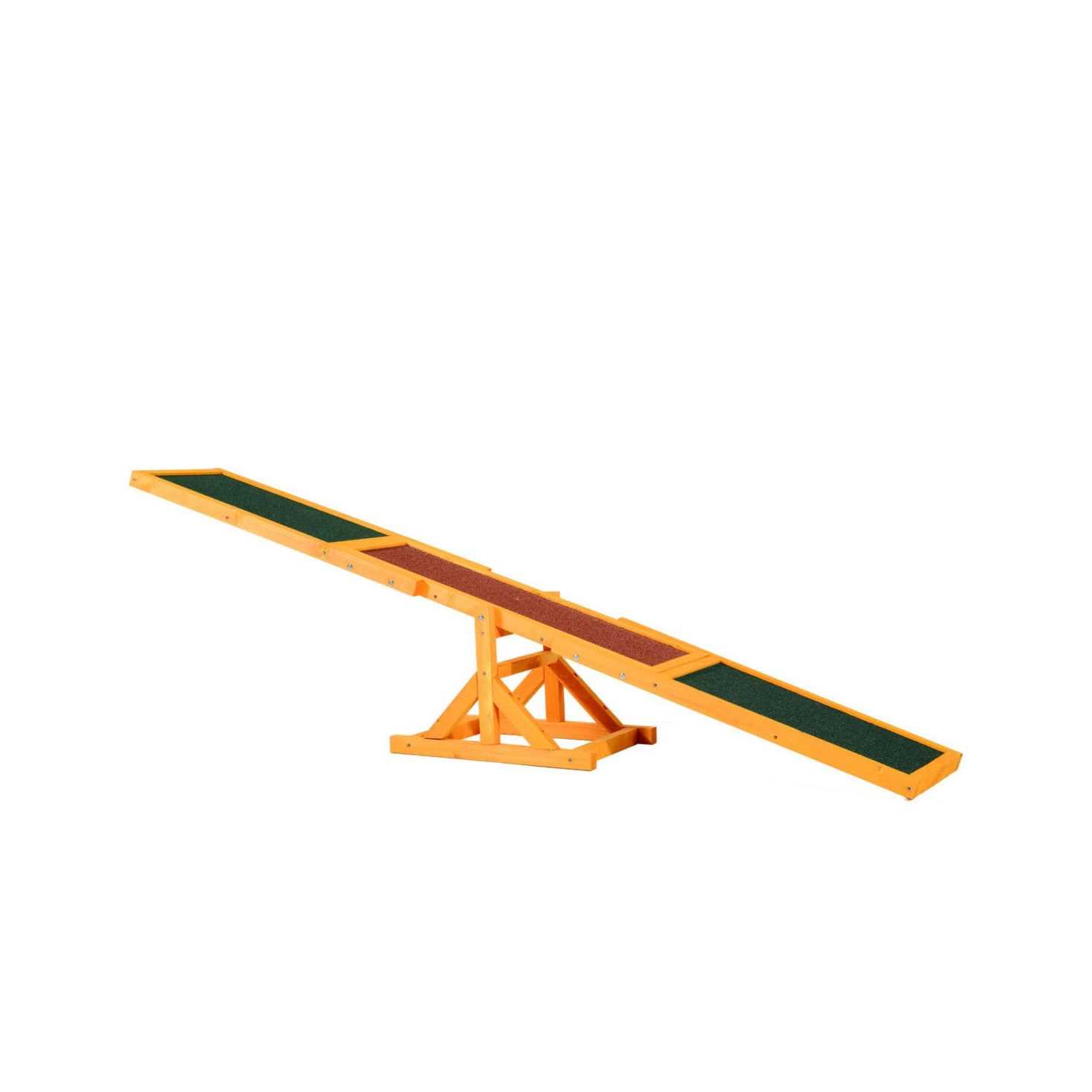 PawHut Wooden Dog Agility Seesaw for Training and Exercise